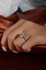 2 Ct Round Brilliant Cut Moissanite Ring