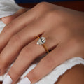 2 Ct Elongated Pear Cut Moissanite Ring