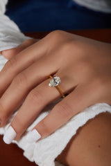 2 Ct Elongated Pear Cut Moissanite Ring