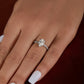 2.35 Ct Elongated Pear Cut Moissanite Engagement Ring