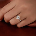2.50 Ct Elongated Pear Cut Moissanite Ring