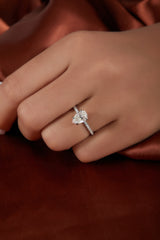 2.50 Ct Elongated Pear Cut Moissanite Ring
