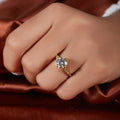 1.75 Ct Round Brilliant Cut Moissanite Ring