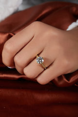 1.75 Ct Round Brilliant Cut Moissanite Ring