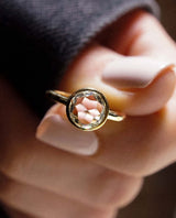 Bezel Set 1.51 Ct Rose Cut Moissanite Engagement Ring