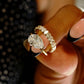 5 Ct Elongated Pear Cut Moissanite Engagement Ring