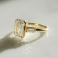 Bezel Set 2.94 Ct Emerald Cut Moissanite Engagement Ring