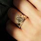 Bezel Set 2.94 Ct Emerald Cut Moissanite Engagement Ring