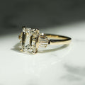 2.83 Ct Emerald Cut Moissanite Engagement Ring