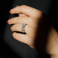 2.60 Ct Emerald Cut Wedding Band Women Moissanite Band