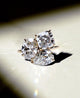 4.30 Ct Oval Pear and Cushion Cut Moissanite Engagement Ring