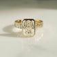 Bezel Set 3.34 Ct Radiant Cut Moissanite Engagement Ring