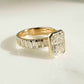 Bezel Set 3.34 Ct Radiant Cut Moissanite Engagement Ring