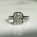 3.07 Ct Radiant Cut Moissanite Engagement Ring