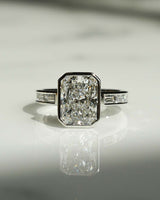 3.07 Ct Radiant Cut Moissanite Engagement Ring