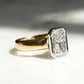 Bezel Set 2.81 Ct Radiant Cut Moissanite Engagement Ring