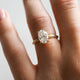 1.53 Ct Oval Cut Moissanite Engagement Ring