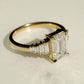 1.97 Ct Emerald Cut Moissanite Engagement Ring