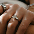 1.97 Ct Emerald Cut Moissanite Engagement Ring