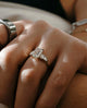 1.97 Ct Emerald Cut Moissanite Engagement Ring