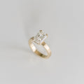 Double Prong 2 Ct Radiant Cut Moissanite Engagement Ring
