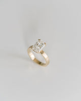 Double Prong 2 Ct Radiant Cut Moissanite Engagement Ring