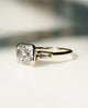 Bezel Set 1.94 Ct Asscher Cut Moissanite Engagement Ring