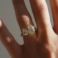 3.28 Ct Oval Cut Moissanite Engagement Ring, Oval Cut Ring