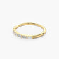 Baguettes Half eternity Moissanite Wedding Band