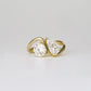 Toi Et Moi 2.06 Ct Pear & Round Cut Moissanite Engagement Ring