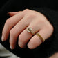 Bridal Set 2.10 Ct Emerald Cut Moissanite Engagement Ring
