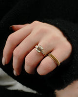 Bridal Set 2.10 Ct Emerald Cut Moissanite Engagement Ring