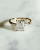 2.44 Ct Emerald Cut Moissanite Engagement Ring