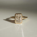 Bezel Set 2.08 Ct Radiant Cut Moissanite Engagement Ring