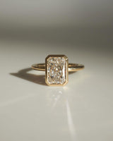 Bezel Set 2.08 Ct Radiant Cut Moissanite Engagement Ring