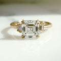 2.16 Ct Asscher Cut Moissanite Engagement Ring