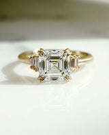 2.16 Ct Asscher Cut Moissanite Engagement Ring