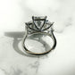 7.60 Ct Emerald Cut Moissanite Engagement Ring