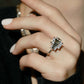7.60 Ct Emerald Cut Moissanite Engagement Ring