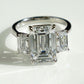 7.60 Ct Emerald Cut Moissanite Engagement Ring