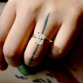 2.10 Ct Radiant Cut Moissanite Engagement Ring