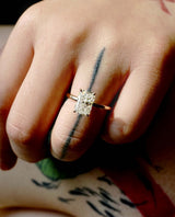 2.10 Ct Radiant Cut Moissanite Engagement Ring