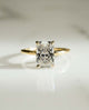 2.71 Ct Radiant Cut Moissanite Engagement Ring, Crushed Ice Radiant Cut Ring
