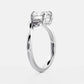 Curved Solitaire 3 Ct Marquise Cut Moissanite Engagement Ring