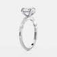 Bridal Set 2.75 Ct Oval Cut Moissanite Engagement Ring