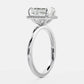 3 Ct Emerald Cut Moissanite Engagement Ring