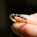 Round Moissanite Wedding Band, Engagement Wedding Band