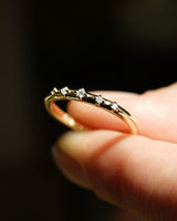Round Moissanite Wedding Band, Engagement Wedding Band