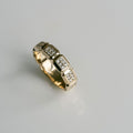 4 mm Moissanite Wedding Band, half Eternity band