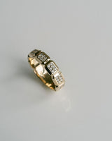 4 mm Moissanite Wedding Band, half Eternity band